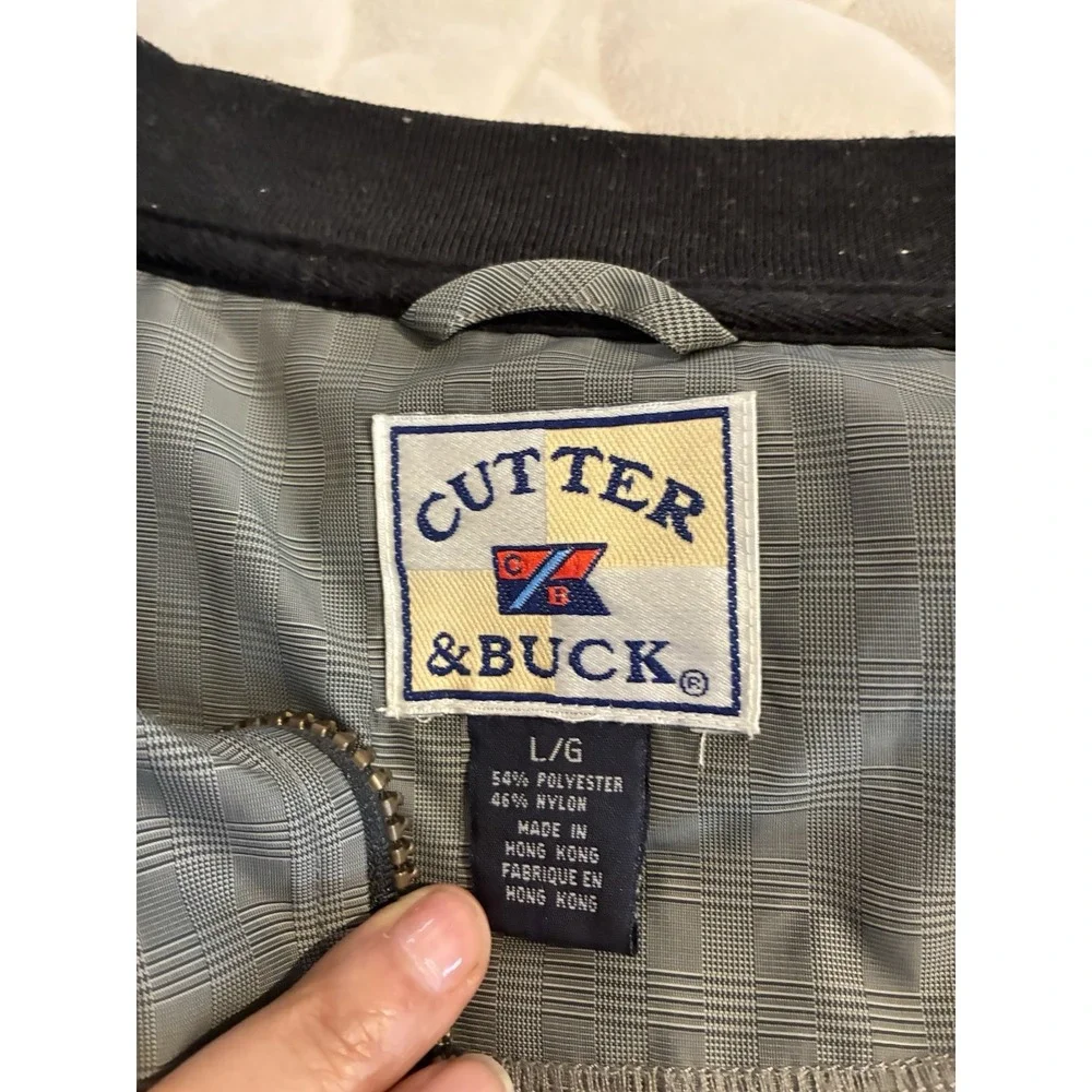 Cutter & Buck 1/4 Zip Pullover Golf Jacket Windbreaker Large Gray Office Depot L